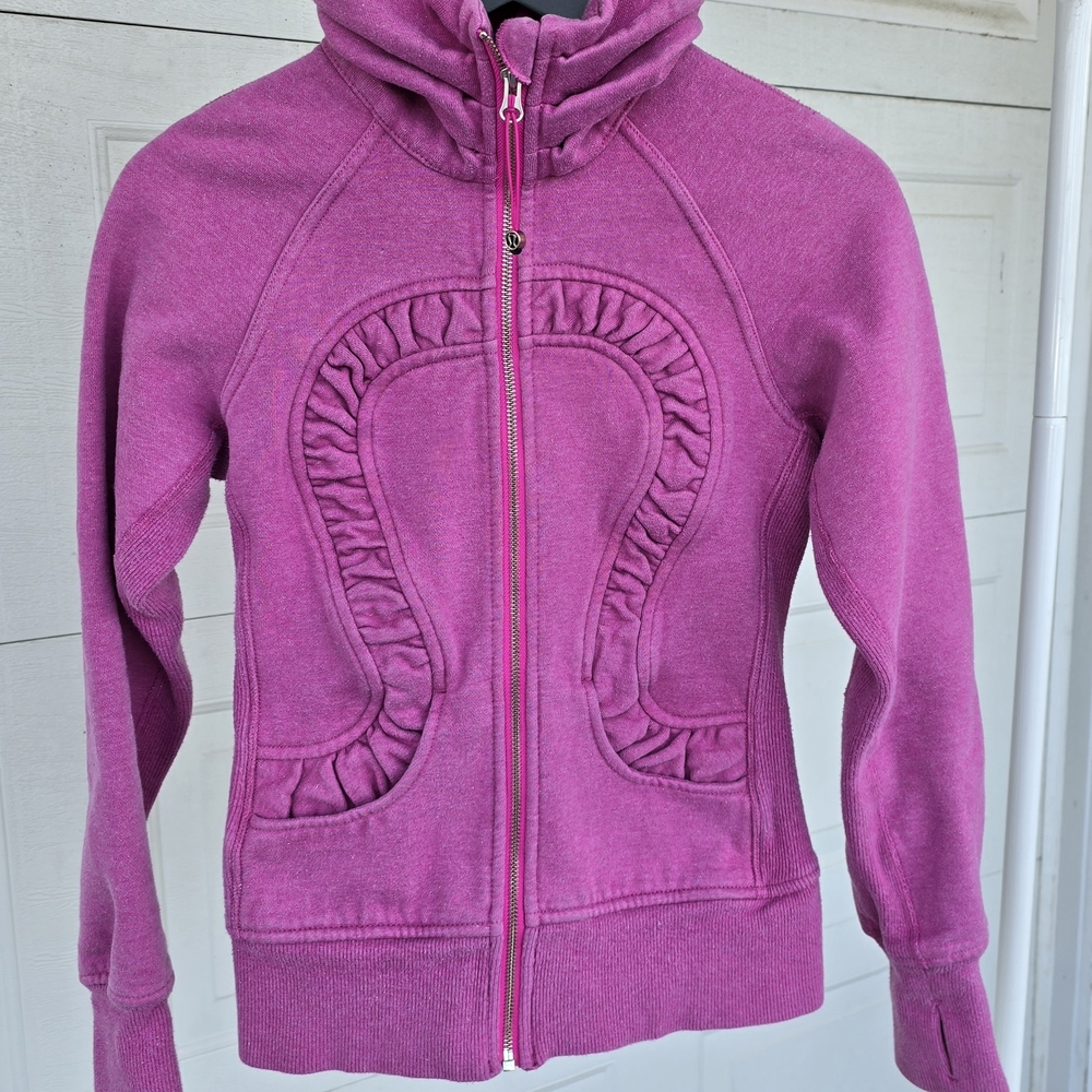 Lululemon Cuddle Up Jacket. Size 2. Metallic Thread Throughout The Pretty Pink